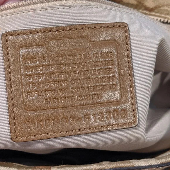 Coach Tan and Brown Tote Bag - Picture 6 of 11